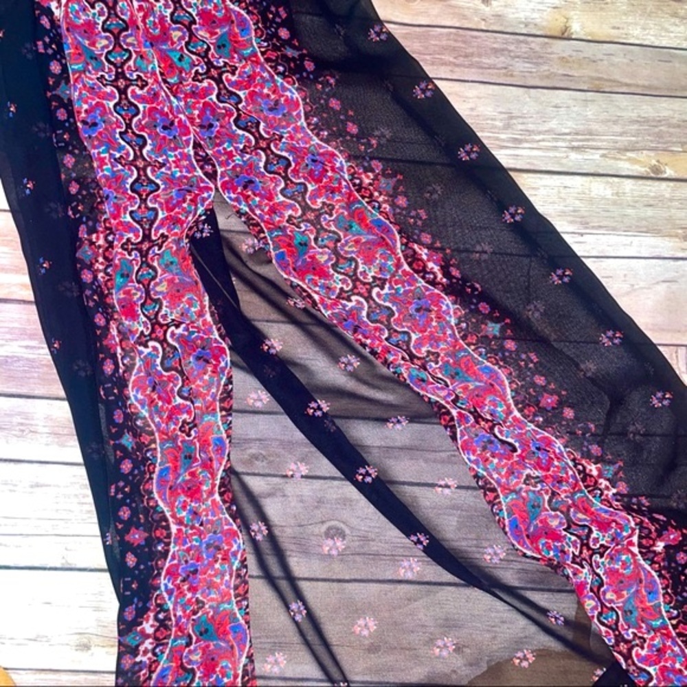 Express Black Floral Maxi Dress NEW - Picture 7 of 11